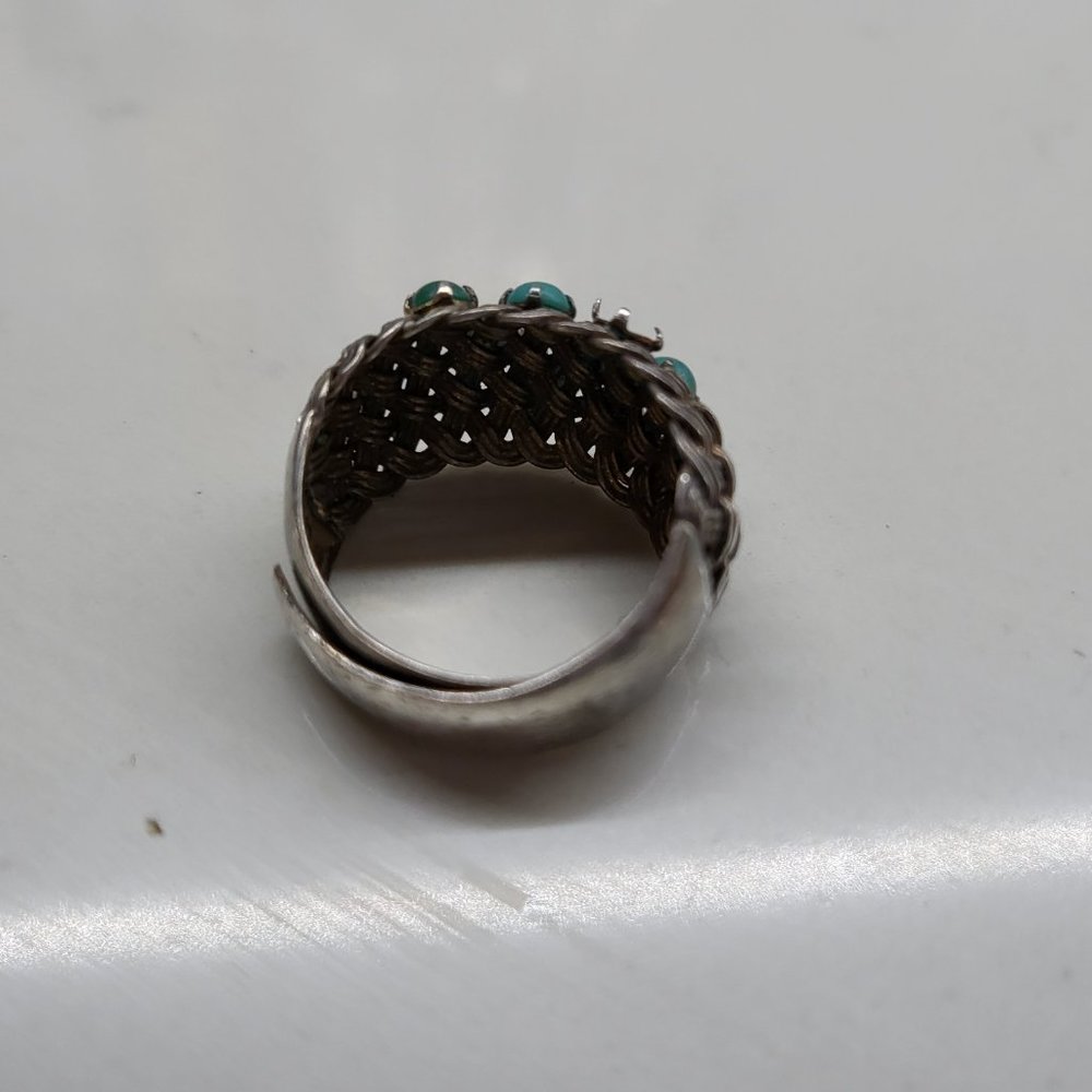 Turquoise silver ring - Picture 3 of 4